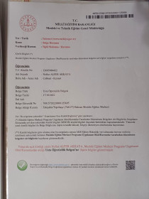 Çocuk Gelişimci/Özel Eğitim Alan Öğretmeni Sertifika