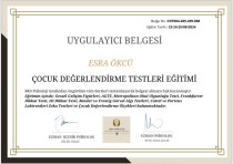 Çocuk Gelişimci/ Özel Eğitim Alan Öğretmeni Sertifika